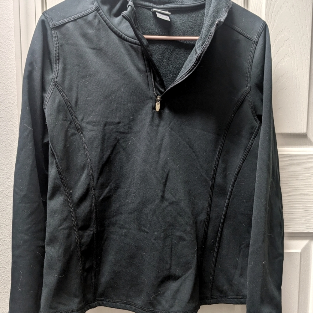 Women's black athletic top